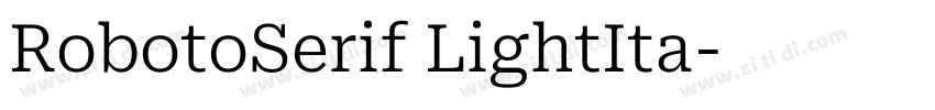 RobotoSerif LightIta字体转换